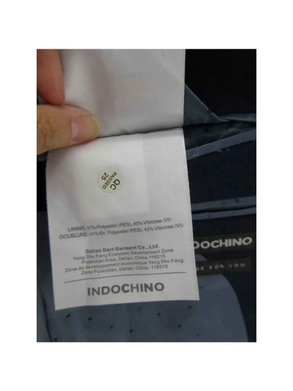 Indochino Suit 36 S Navy Wool Custom Tailored Solid 31X28 Lined Preppy